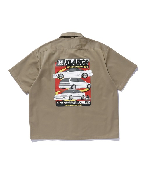 XLARGE(エクストララージ)の「XLARGE×Honda SHOWOFF S/S WORK SHIRT(シャツ/ブラウス・メンズ・ベージュ/ライトブルー・XL/L/M/S)」の4枚目の写真