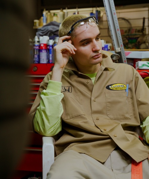 XLARGE(エクストララージ)の「XLARGE×Honda SHOWOFF S/S WORK SHIRT(シャツ/ブラウス・メンズ・ベージュ/ライトブルー・XL/L/M/S)」の11枚目の写真
