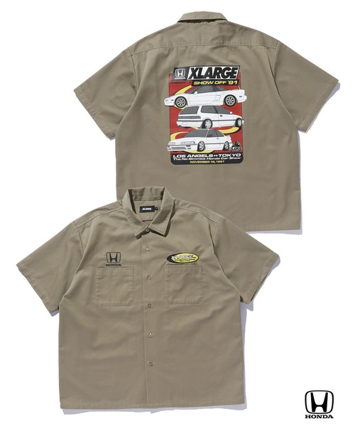 XLARGE(エクストララージ)の「XLARGE×Honda SHOWOFF S/S WORK SHIRT(シャツ/ブラウス・メンズ・ベージュ/ライトブルー・XL/L/M/S)」の12枚目の写真