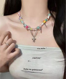 Jelly moo（ジェリームー）の「【 Jelly moo / ジェリームー 】 カラフルビーズ ネックレス（ネックレス）」