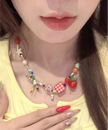 Jelly moo（ジェリームー）の「【 Jelly moo / ジェリームー 】 カラフルビーズ ネックレス（ネックレス）」