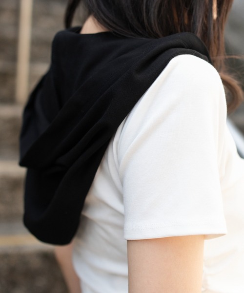 WEGO(ウィゴー)の「WEGO/レイヤードドッキングフードT(Tシャツ/カットソー・レディース・ホワイト/杢グレー・FREE)」の12枚目の写真