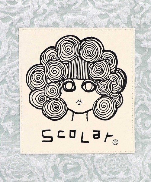 ScoLar(スカラー)の「662432:スカラーちゃん付きフラワー柄トートバッグ(ショルダーバッグ・レディース・サックスブルー/ブラック/パープル/ベージュ・FREE)」の11枚目の写真