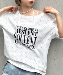 チョーカー付きワンショルBIGTシャツ