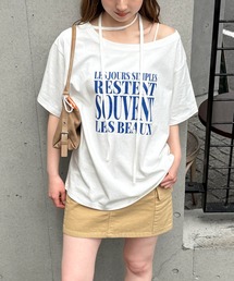 tiptop（ティップトップ）の「チョーカー付きワンショルBIGTシャツ（Tシャツ/カットソー）」