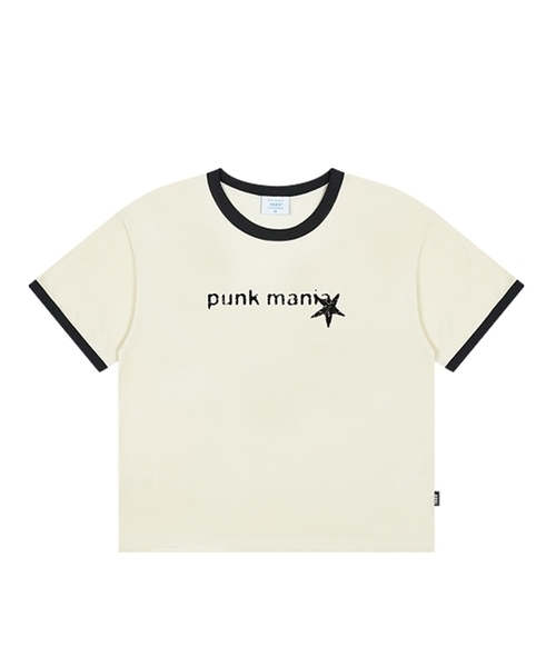 1989STANDARD（1989スタンダード）の「PUNK MANIA クールコットンクロップリンガー半袖 (SRCSTD-0240)（Tシャツ/カットソー・メンズ・ブラック/アイボリー/ダークグレー/バーガンディー・MEDIUM/LARGE/X-LARGE）」の2枚目の写真