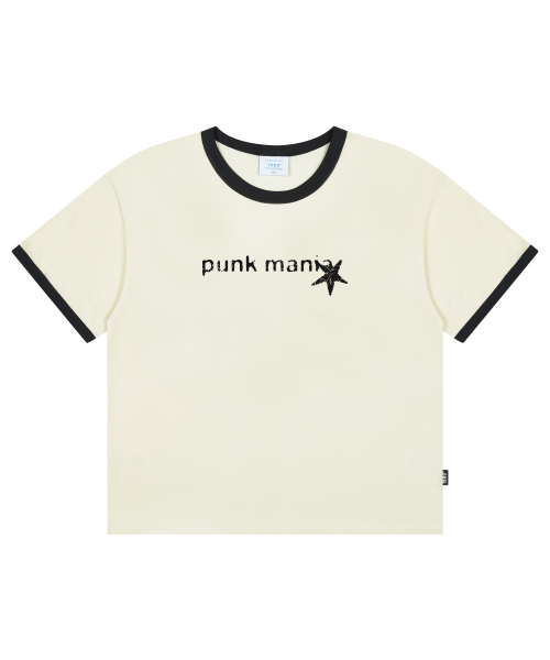 1989STANDARD（1989スタンダード）の「PUNK MANIA クールコットンクロップリンガー半袖 (SRCSTD-0240)（Tシャツ/カットソー・メンズ・ブラック/アイボリー/ダークグレー/バーガンディー・MEDIUM/LARGE/X-LARGE）」の6枚目の写真