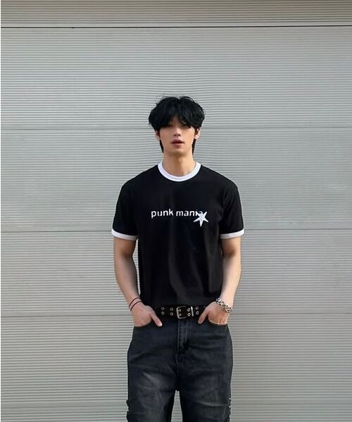 1989STANDARD（1989スタンダード）の「PUNK MANIA クールコットンクロップリンガー半袖 (SRCSTD-0240)（Tシャツ/カットソー・メンズ・ブラック/アイボリー/ダークグレー/バーガンディー・MEDIUM/LARGE/X-LARGE）」の10枚目の写真
