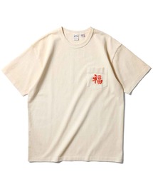 HOUSTON ピグメント加工プリントTシャツ(SKULL)