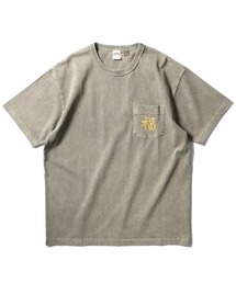 HOUSTON ピグメント加工プリントTシャツ(SKULL)