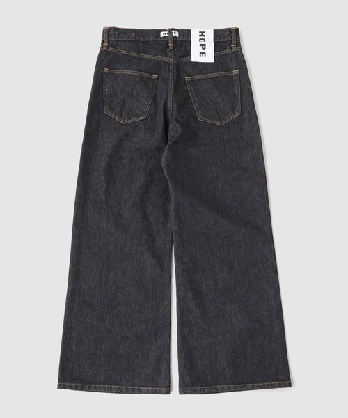 HOPE(ホープ)の「HOPE / ホープ SKID JEANS RINSED BLACK(デニムパンツ・メンズ・ブラック・31/30/29/28)」の2枚目の写真