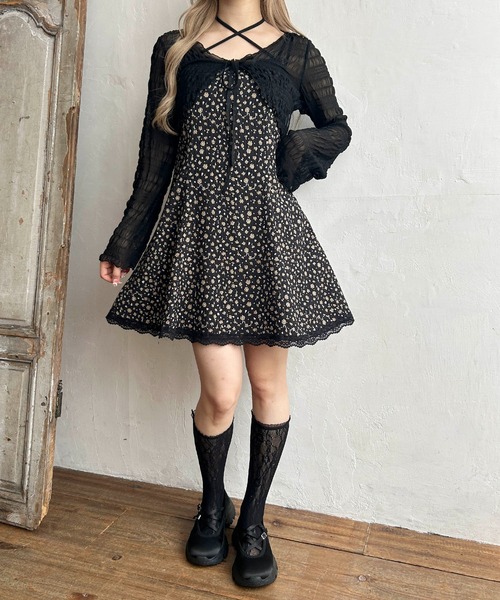 PHILLY（フィリー）の「フラワーキャミミニワンピース（ワンピース・レディース・ホワイト/ブラック・FREE）」の13枚目の写真