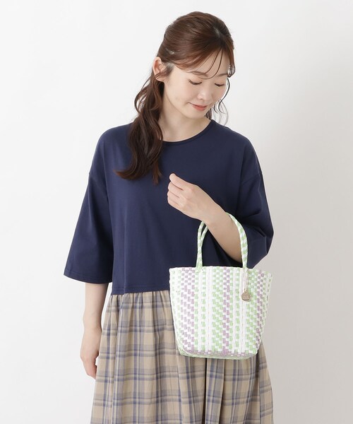 one'sterrace（ワンズテラス）の「TSL メルカドミニトート（トートバッグ・レディース・ブラック系8/ネイビー系5/ホワイト系9・99）」の13枚目の写真