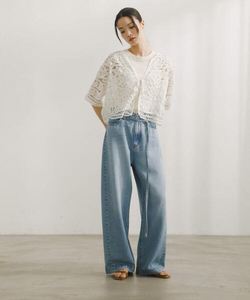 URBAN RESEARCH DOORS(アーバンリサーチドアーズ)の「Belted Light Denim(デニムパンツ・レディース・ライトインディゴブルー・MEDIUM/SMALL)」の5枚目の写真