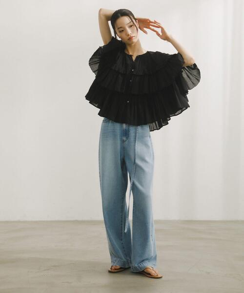 URBAN RESEARCH DOORS(アーバンリサーチドアーズ)の「Belted Light Denim(デニムパンツ・レディース・ライトインディゴブルー・MEDIUM/SMALL)」の6枚目の写真
