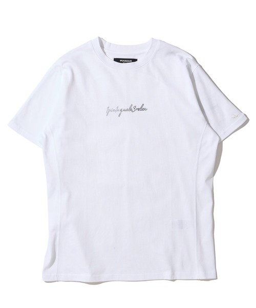 TETE HOMME(テットオム)の「【1PIU1UGUALE3 RELAX】ラインストーンクルーネックTシャツ(Tシャツ/カットソー・メンズ・ブラック/ホワイト・LARGE/X-LARGE/MEDIUM)」の1枚目の写真