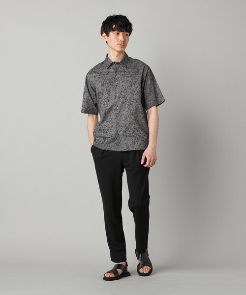 COMME CA MEN(コムサメン)の「かすれ花柄プリント 半袖シャツ(シャツ/ブラウス・メンズ・ネイビー/チャコールグレー・S/M/L)」の5枚目の写真