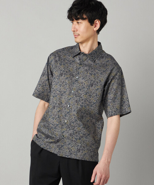 COMME CA MEN(コムサメン)の「かすれ花柄プリント 半袖シャツ(シャツ/ブラウス・メンズ・ネイビー/チャコールグレー・S/M/L)」の7枚目の写真