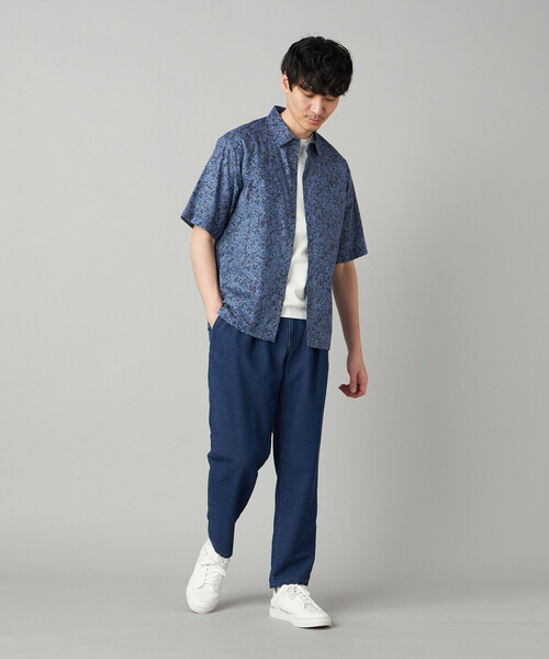 COMME CA MEN(コムサメン)の「かすれ花柄プリント 半袖シャツ(シャツ/ブラウス・メンズ・ネイビー/チャコールグレー・S/M/L)」の8枚目の写真