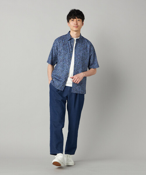 COMME CA MEN(コムサメン)の「かすれ花柄プリント 半袖シャツ(シャツ/ブラウス・メンズ・ネイビー/チャコールグレー・S/M/L)」の9枚目の写真