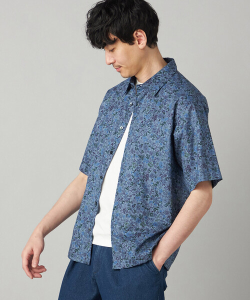 COMME CA MEN(コムサメン)の「かすれ花柄プリント 半袖シャツ(シャツ/ブラウス・メンズ・ネイビー/チャコールグレー・S/M/L)」の10枚目の写真