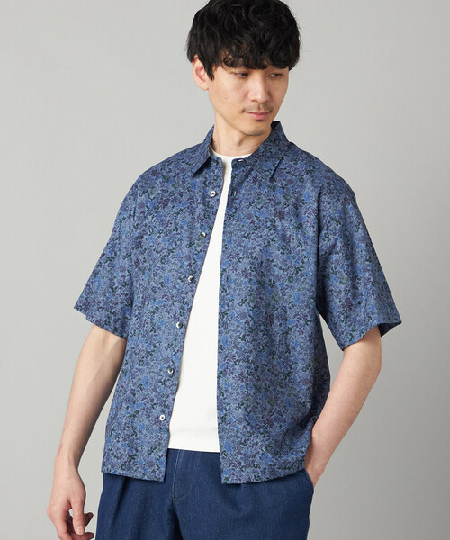 COMME CA MEN(コムサメン)の「かすれ花柄プリント 半袖シャツ(シャツ/ブラウス・メンズ・ネイビー/チャコールグレー・S/M/L)」の11枚目の写真