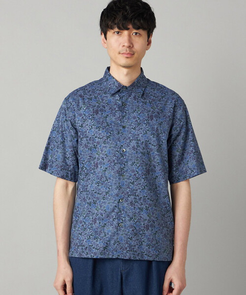 COMME CA MEN(コムサメン)の「かすれ花柄プリント 半袖シャツ(シャツ/ブラウス・メンズ・ネイビー/チャコールグレー・S/M/L)」の12枚目の写真