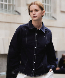STITCH POINT LINE SHIRT (NAVY)