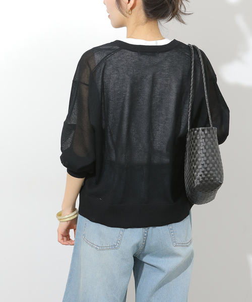 JOURNAL STANDARD relume（ジャーナルスタンダード　レリューム）の「《追加 / 新色》ウォッシャブルクロップドカーディガン（カーディガン/ボレロ・レディース・ブラック/レッド系その他/グレー・FREE）」の10枚目の写真