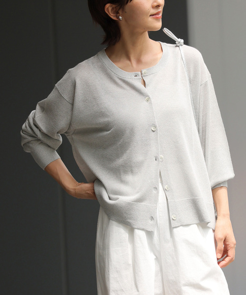 JOURNAL STANDARD relume（ジャーナルスタンダード　レリューム）の「《追加 / 新色》ウォッシャブルクロップドカーディガン（カーディガン/ボレロ・レディース・ブラック/レッド系その他/グレー・FREE）」の22枚目の写真