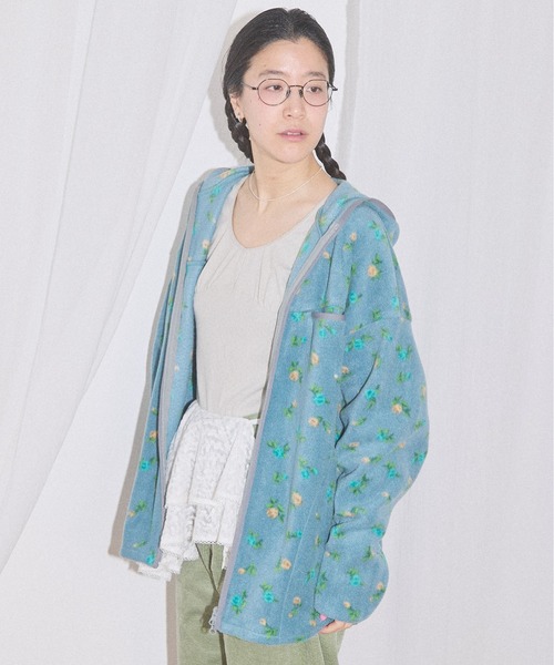 fig London(フィグロンドン)の「Rosie zip blouson(ブルゾン・レディース・ブラック/ブルー・FREE)」の8枚目の写真