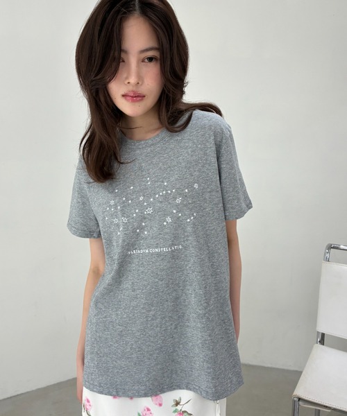 FUULLY STUDIO(フーリィーステューディオ)の「スタープリントTEE(Tシャツ/カットソー・レディース・ホワイト/グレー・FREE)」の8枚目の写真