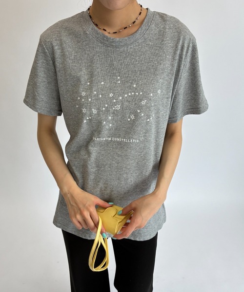 FUULLY STUDIO(フーリィーステューディオ)の「スタープリントTEE(Tシャツ/カットソー・レディース・ホワイト/グレー・FREE)」の10枚目の写真