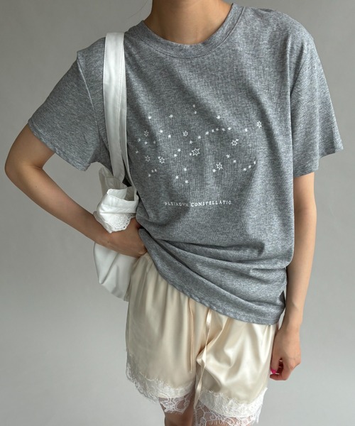FUULLY STUDIO(フーリィーステューディオ)の「スタープリントTEE(Tシャツ/カットソー・レディース・ホワイト/グレー・FREE)」の20枚目の写真