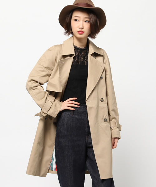 SLY(スライ)の「JANE TRENCH SHORT COAT(トレンチコート・レディース・ベージュ/ネイビー/カーキ・2/1)」の9枚目の写真