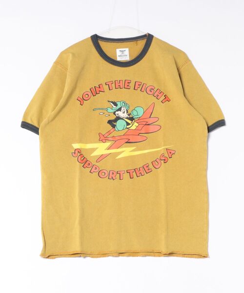 HOUSTON(ヒューストン)の「HOUSTON メッシュプリントTシャツ(FIGHT)(Tシャツ/カットソー・メンズ・オリーブドラブ/マスタード/オフホワイト・MEDIUM/X-LARGE/LARGE/XX-LARGE)」の11枚目の写真
