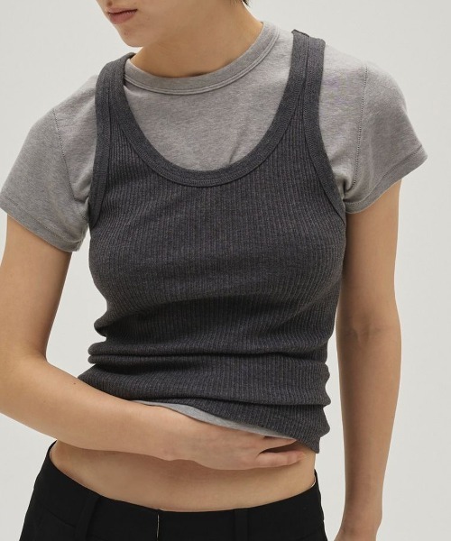 TODAYFUL（トゥデイフル）の「[TODAYFUL/トゥデイフル] コンパクト スムース ショートスリーブTシャツ（Tシャツ/カットソー・レディース・ピンク/グレー/キナリ・F）」の19枚目の写真