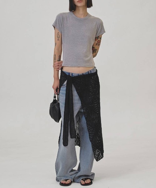 TODAYFUL（トゥデイフル）の「[TODAYFUL/トゥデイフル] コンパクト スムース ショートスリーブTシャツ（Tシャツ/カットソー・レディース・ピンク/グレー/キナリ・F）」の16枚目の写真