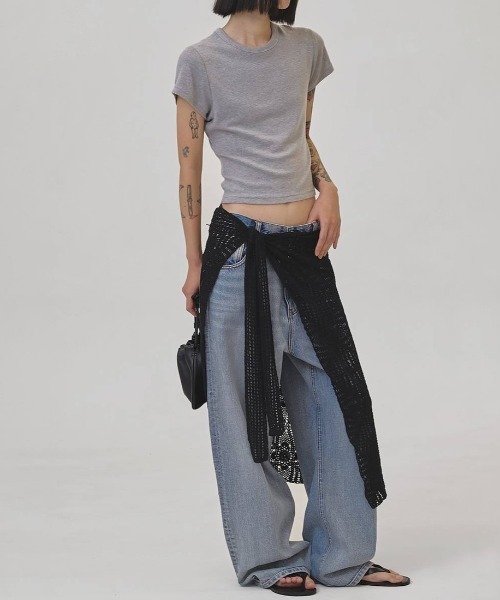TODAYFUL（トゥデイフル）の「[TODAYFUL/トゥデイフル] コンパクト スムース ショートスリーブTシャツ（Tシャツ/カットソー・レディース・ピンク/グレー/キナリ・F）」の15枚目の写真