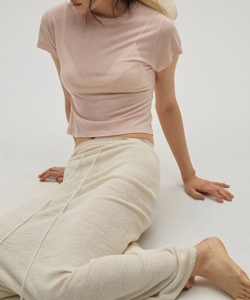 TODAYFUL（トゥデイフル）の「[TODAYFUL/トゥデイフル] コンパクト スムース ショートスリーブTシャツ（Tシャツ/カットソー・レディース・ピンク/グレー/キナリ・F）」の13枚目の写真