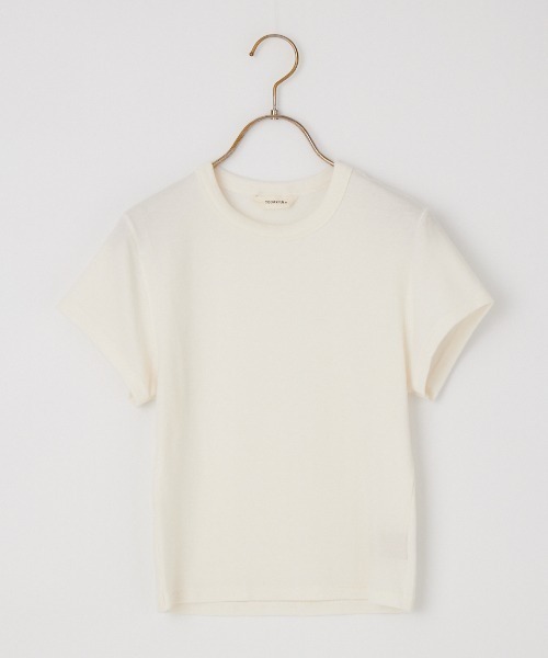 TODAYFUL（トゥデイフル）の「[TODAYFUL/トゥデイフル] コンパクト スムース ショートスリーブTシャツ（Tシャツ/カットソー・レディース・ピンク/グレー/キナリ・F）」の12枚目の写真