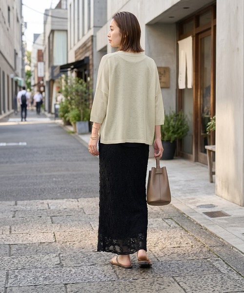 STYLE DELI(スタイルデリ)の「【LUXE】2ボタンゆったり7分袖カーディガンB(カーディガン/ボレロ・レディース・イエロー/ホワイト/ブルー/ブラック・FREE)」の7枚目の写真