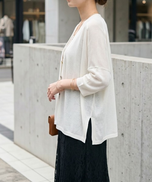 STYLE DELI(スタイルデリ)の「【LUXE】2ボタンゆったり7分袖カーディガンB(カーディガン/ボレロ・レディース・イエロー/ホワイト/ブルー/ブラック・FREE)」の14枚目の写真