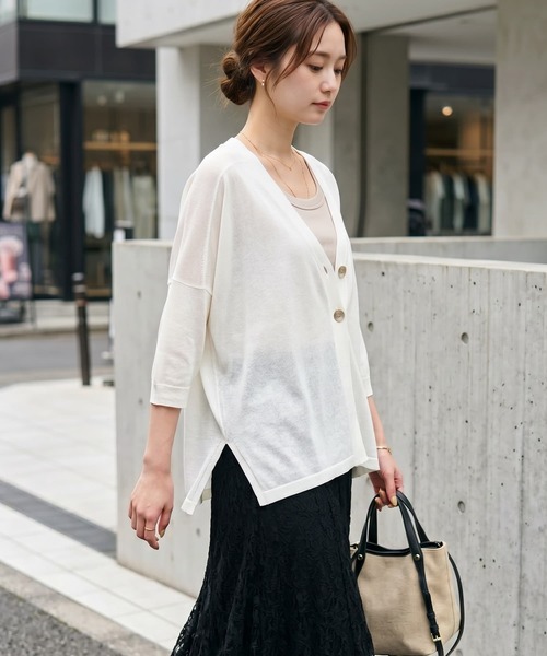 STYLE DELI(スタイルデリ)の「【LUXE】2ボタンゆったり7分袖カーディガンB(カーディガン/ボレロ・レディース・イエロー/ホワイト/ブルー/ブラック・FREE)」の15枚目の写真