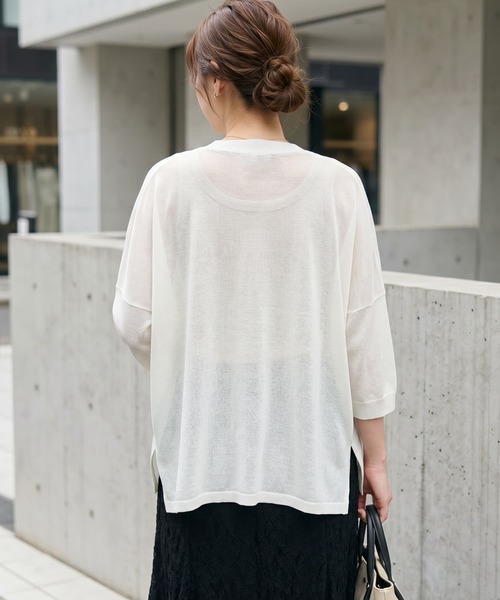 STYLE DELI(スタイルデリ)の「【LUXE】2ボタンゆったり7分袖カーディガンB(カーディガン/ボレロ・レディース・イエロー/ホワイト/ブルー/ブラック・FREE)」の16枚目の写真