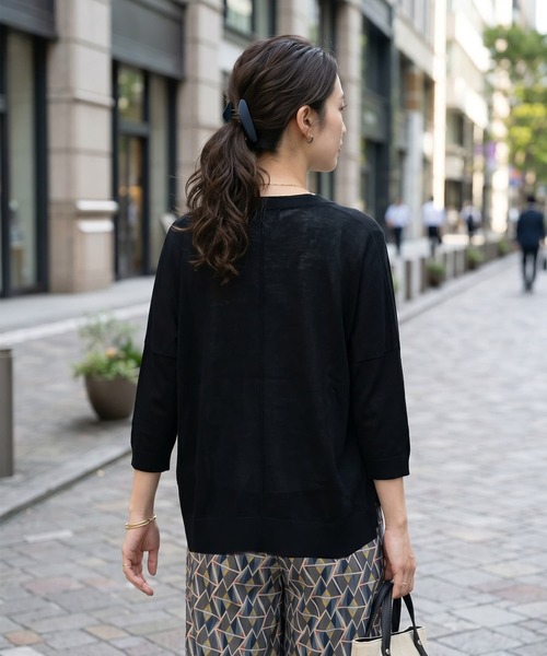 STYLE DELI(スタイルデリ)の「【LUXE】2ボタンゆったり7分袖カーディガンB(カーディガン/ボレロ・レディース・イエロー/ホワイト/ブルー/ブラック・FREE)」の20枚目の写真