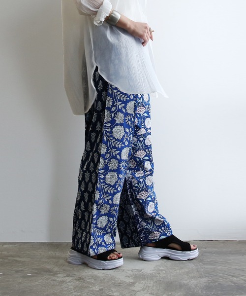 and it_(アンドイット)の「インド綿柄パンツ(その他パンツ・レディース・ブルー系その他/ブラック系その他・FREE)」の8枚目の写真