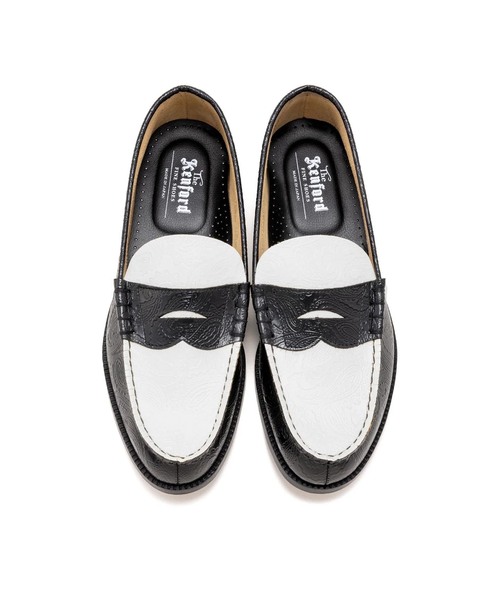 The Kenford Fineshoes（ケンフォードファインシューズ）の「The Kenford Fineshoes EMBOSSED LOAFERS / BLACK WHITE PAISLEY（ローファー・メンズ・ホワイト・24.5cm/25cm/25.5cm/26cm/26.5cm/27cm）」の3枚目の写真