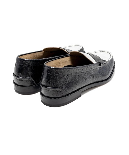 The Kenford Fineshoes（ケンフォードファインシューズ）の「The Kenford Fineshoes EMBOSSED LOAFERS / BLACK WHITE PAISLEY（ローファー・メンズ・ホワイト・24.5cm/25cm/25.5cm/26cm/26.5cm/27cm）」の5枚目の写真