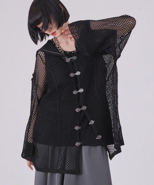 GRANCY】Damage Boucle Knit Cardigan / ダメージデザインブークレ